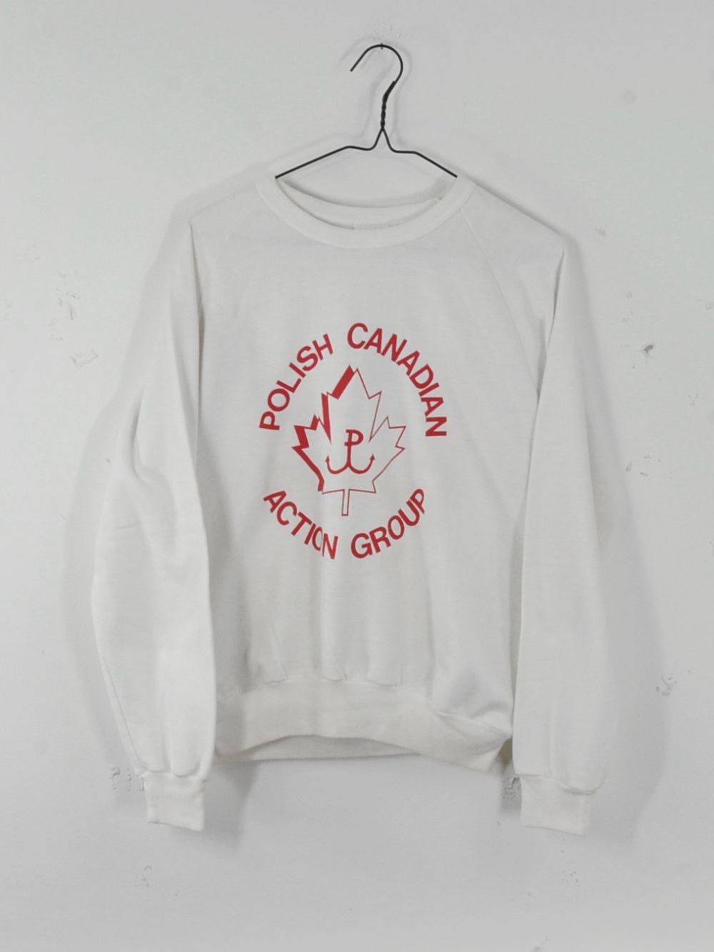 Vintage 80s Polish Canadian Action Group Sweatshirt Solidarnosc Poland Canada